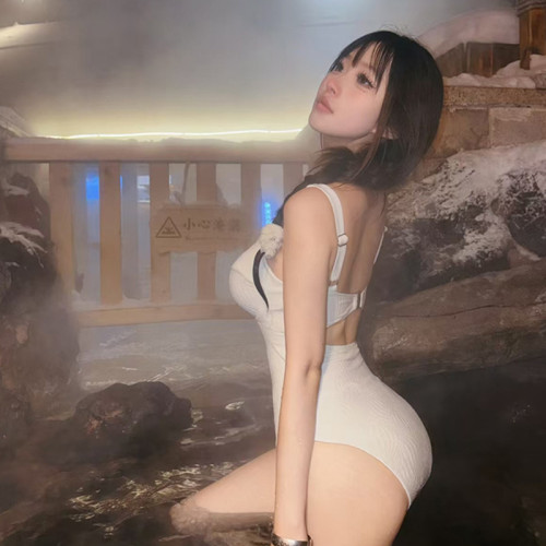 夏季新款歐美時尚性感露背連體泳衣度假風吊帶泳裝比基尼