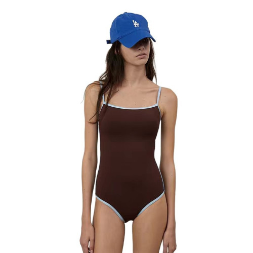 特價2026韓國新款溫泉遊泳裝純色性感露背小胸聚攏連體泳衣女