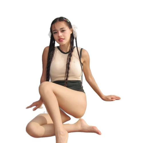 韓國ins風顯瘦撞色速乾高腰顯瘦性感露背連體遊泳衣女泳裝