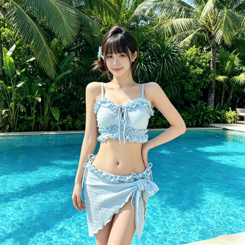 夏季性感新款分體泳衣三角時尚露背度假顯瘦高級泳裝海邊遊泳衣女 夏季性感新款分體泳衣三角時尚露背度假顯瘦高級泳裝海邊遊泳衣女
