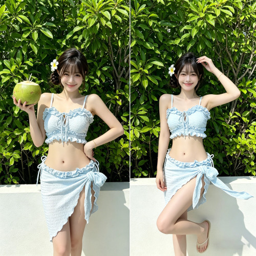 夏季性感新款分體泳衣三角時尚露背度假顯瘦高級泳裝海邊遊泳衣女 夏季性感新款分體泳衣三角時尚露背度假顯瘦高級泳裝海邊遊泳衣女