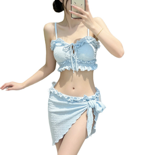 夏季性感新款分體泳衣三角時尚露背度假顯瘦高級泳裝海邊遊泳衣女 夏季性感新款分體泳衣三角時尚露背度假顯瘦高級泳裝海邊遊泳衣女