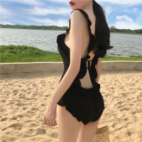 連體泳衣女韓國ins性感露背小胸聚攏遮肚顯瘦2020新款仙女範泳裝