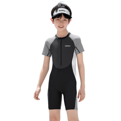 兒童泳衣男童2026新款夏季連體遊泳衣中大童男孩專業速乾訓練泳裝 兒童泳衣男童2026新款夏季連體遊泳衣中大童男孩專業速乾訓練泳裝