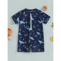 K 9760 Boys' all-print swimsuit 男童滿印連體泳衣