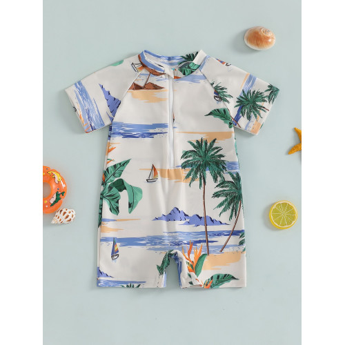 K 9760 Boys' all-print swimsuit 男童滿印連體泳衣