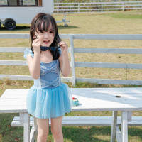 兒童連體泳衣可愛女寶寶公主泳衣女童泳衣嬰幼兒速乾泡溫泉遊泳衣