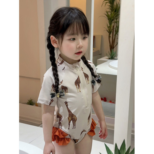 新款女童夏季可愛動物連體速乾長袖防曬泳衣中小童女寶寶沙灘泳衣 新款女童夏季可愛動物連體速乾長袖防曬泳衣中小童女寶寶沙灘泳衣