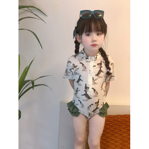 新款女童夏季可愛動物連體速乾長袖防曬泳衣中小童女寶寶沙灘泳衣 新款女童夏季可愛動物連體速乾長袖防曬泳衣中小童女寶寶沙灘泳衣