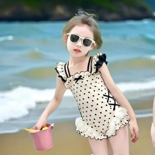 女童泳衣2025新款夏季兒童泳裝小女孩洋氣連體衣愛心蝴蝶結遊泳衣 女童泳衣2025新款夏季兒童泳裝小女孩洋氣連體衣愛心蝴蝶結遊泳衣