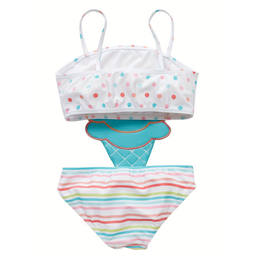M 1903 Girls' cute one-piece swimsuit 女童可愛連體泳衣跨