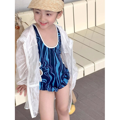 女童泳衣2026新款兒童夏季洋氣網紅小女孩高級連體防曬速乾遊泳衣