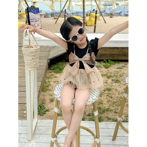 兒童泳衣甜美公主紗裙蝴蝶結連體泳衣小中大童女嬰幼兒寶寶遊泳衣 兒童泳衣甜美公主紗裙蝴蝶結連體泳衣小中大童女嬰幼兒寶寶遊泳衣