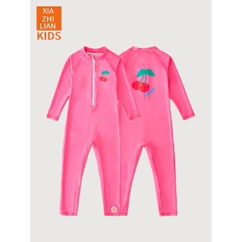 韓國兒童泳衣女童長袖長褲連體遊泳衣寶寶防曬沖浪服小童嬰兒泳裝