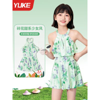 兒童泳衣連體裙式女孩高級感2025新款小中大童專業訓練泡溫泉泳裝