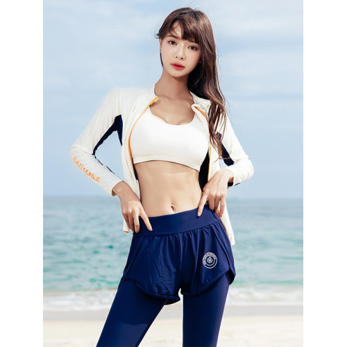 長袖運動泳衣女防曬保守長褲浮潛潛水服沖浪水母衣顯瘦遊泳衣