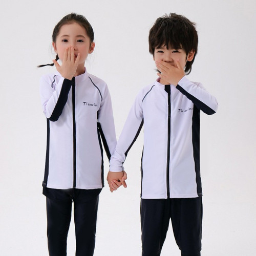 2024新款情侶潛水服女男分體長袖長褲水母衣浮潛沖浪泳衣套裝韓國