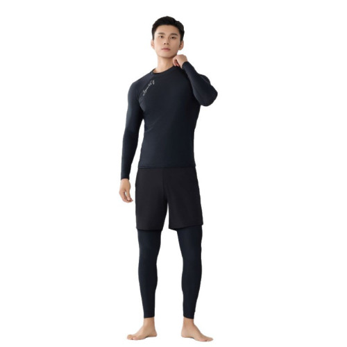 分體泳衣男士浮潛水服全身防曬沖浪服漂流泳裝長袖上衣水母衣套裝