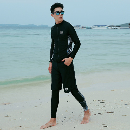 情侶潛水服男女分體長袖長褲水母衣浮潛沖浪泳衣套裝新款防曬韓國