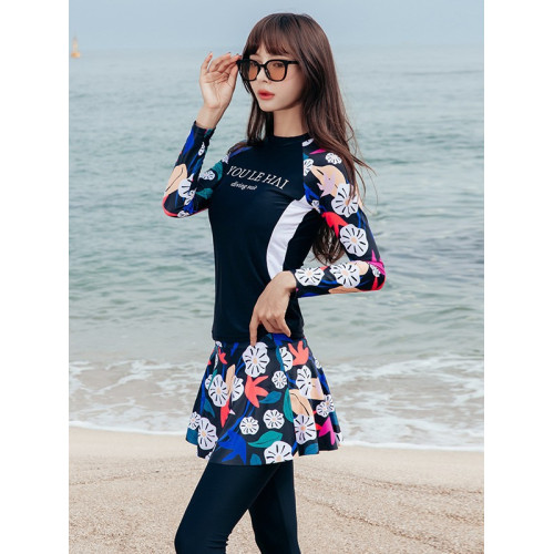 2025新款潛水服女分體防曬泳衣長袖長褲水母衣速乾沖浪服浮潛泳衣