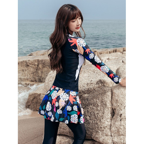 2025新款潛水服女分體防曬泳衣長袖長褲水母衣速乾沖浪服浮潛泳衣