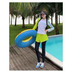 韓國潛水服女分體防曬長袖泳衣顯瘦速乾浮潛沖浪服水母衣溫泉套裝