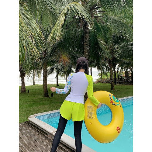 韓國潛水服女分體防曬長袖泳衣顯瘦速乾浮潛沖浪服水母衣溫泉套裝