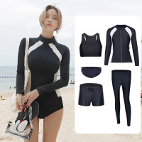 潛水服拉鍊分體遊泳衣情侶男女水母衣浮潛服
