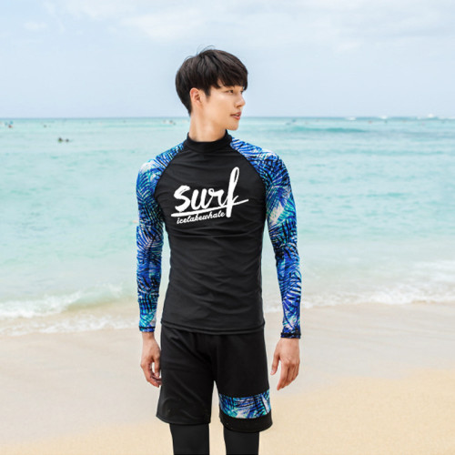 韓國潛水服女分體長袖拉鍊遊泳衣防曬沖浪浮潛情侶男士套裝水母衣