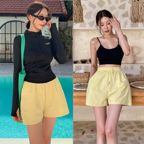 新款潛水服水母衣女士浮潛顯瘦簡約沖浪遊泳衣長袖分體四件套泳裝
