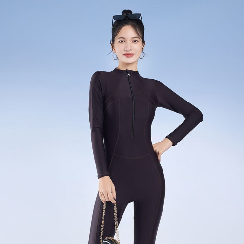 水母衣連體泳衣女專業潛水服全身速乾長袖長褲大碼浮潛沖浪服