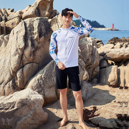 泳衣男防曬速乾長袖拉浮潛沖浪潛水服水母衣大碼遊泳衣短褲長褲