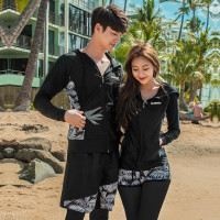 新款潛水服女分體浮潛遊泳衣情侶長袖長褲防曬沖浪服男水母服