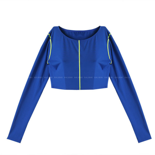 韓版防曬比基尼分體三件套泳衣女潛水服浮潛水母泳裝性感拼色泳裝 韓版防曬比基尼分體三件套泳衣女潛水服浮潛水母泳裝性感拼色泳裝