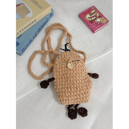 兒童包包新款手工編織馬鈴薯包女孩斜後後背包可愛卡通茄子迷你配飾小包