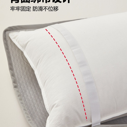 夏季冰絲枕巾夏天涼感夏涼冰豆豆枕頭巾綁帶款防滑不脫落2025新款