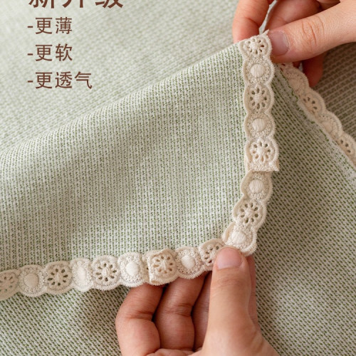 棉涼蓆簡約條紋涼感枕巾a類棉紗2025新款軟涼蓆夏季枕頭巾老粗布