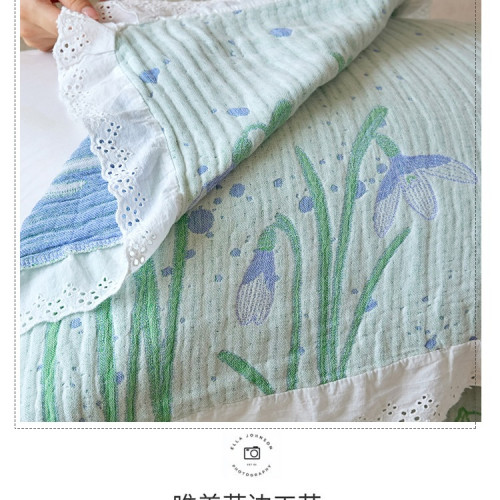 夏季竹棉枕巾蓋竹纖維枕頭巾一對涼感枕巾墊夏天2025新款枕頭蓋巾