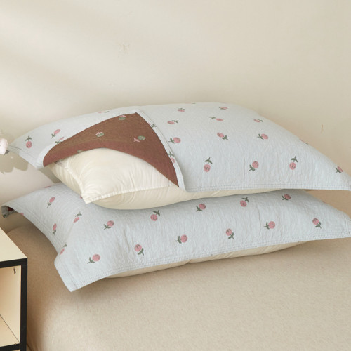 枕巾純棉一對裝輕奢高級感可固定紗布枕頭巾2025新款夏涼防頭油