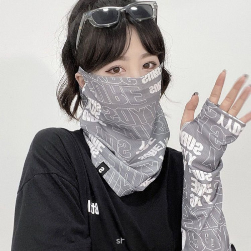 透氣防曬面罩男女圍脖套子騎行戶外頭巾冰絲款釣魚夏季天面巾臉式