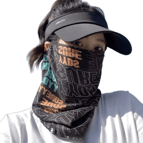 透氣防曬面罩男女圍脖套子騎行戶外頭巾冰絲款釣魚夏季天面巾臉式