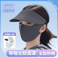 舒美佳可拆卸遮全臉防曬面罩女防紫外線冰絲口罩臉基尼遮陽帽子