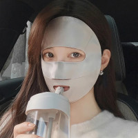 100%桑蠶絲真絲防曬面罩露嘴鼻喝水透氣口罩女戶外運動跑步登山