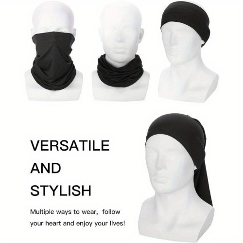 3pcs Men's Breathable Sun Protection Face Covers Adjustable
