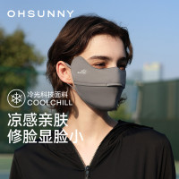 ohsunny護眼角防曬口罩同款開車護眼角遮陽面紗涼感3d立體面罩無