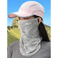 防曬面罩爬山防紫外線騎行一體護頸戶外跑步透氣遮陽掛耳冰絲口罩