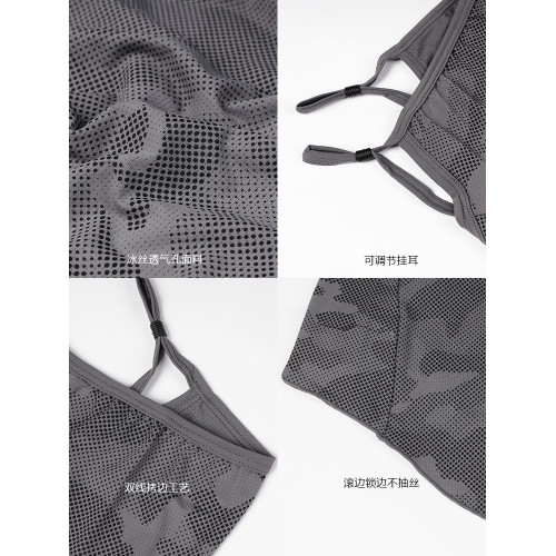 防曬面罩爬山防紫外線騎行一體護頸戶外跑步透氣遮陽掛耳冰絲口罩