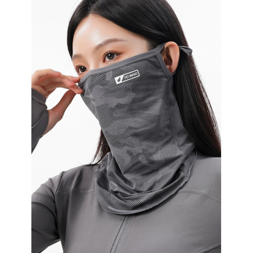 防曬面罩爬山防紫外線騎行一體護頸戶外跑步透氣遮陽掛耳冰絲口罩