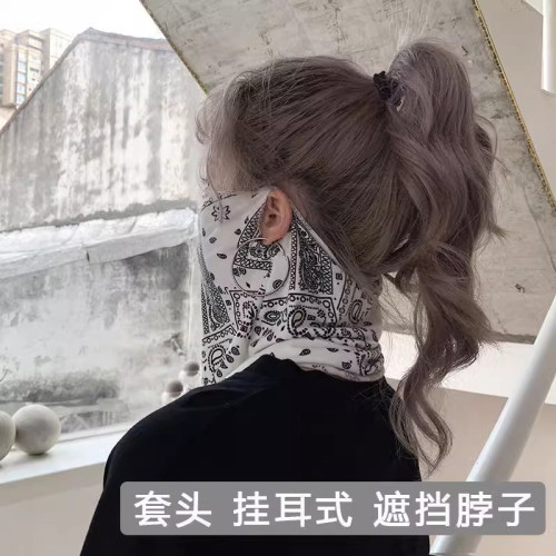 掛耳防曬面罩男女全臉護頸防紫外線騎行機車戶外透氣遮陽面巾脖套