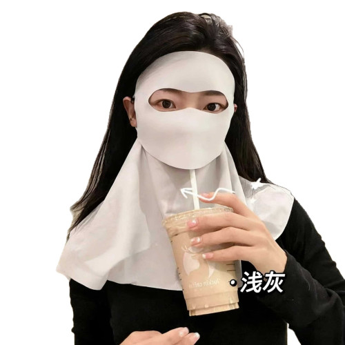 2026新款可喝水防曬面罩防紫外線女高顔值護頸一體全臉騎行款口罩
